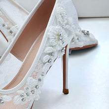 Load image into Gallery viewer, Wedding Shoes, Bridal Lace Embroidery Shoe Appliques