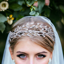 Load image into Gallery viewer, Olive Branches Vine Leaves Micro-paved Cubic Zirconia Tiara