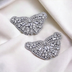 Bridal Shoes Butterfly Rhinestone Applique Patches