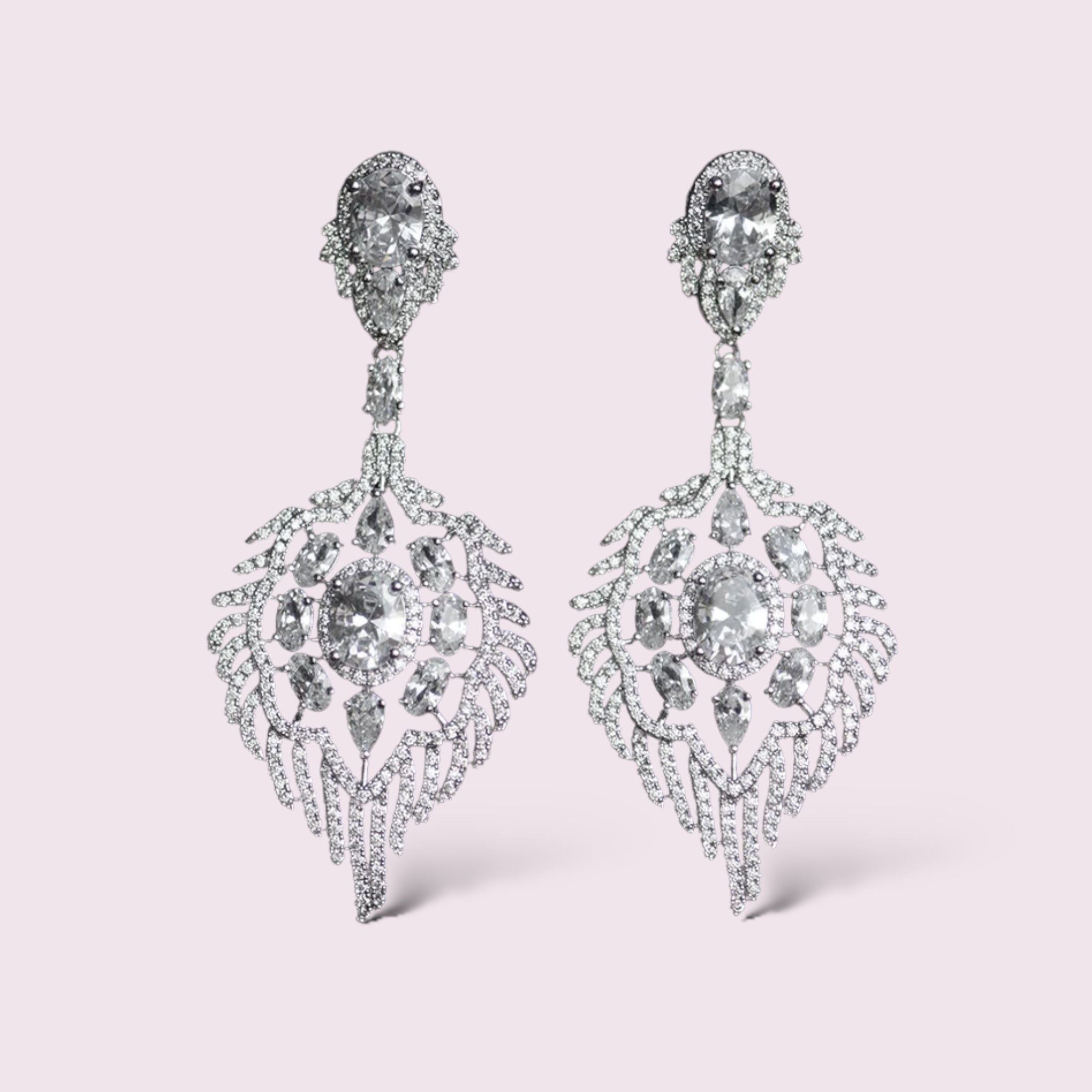 Bridal Earrings Warehouse Art Deco Micro-paved Chandelier