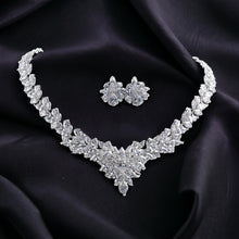 Load image into Gallery viewer, Vintage Exquisite Floral AAA+ Cubic Zirconia Bridal Jewelry Set, Highly Sparkling