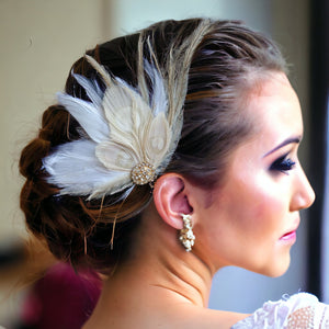 Peakcock Feather Fascinator Wedding Headpiece, Hair Accessories, Bridal, Bridesmaids