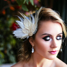 Load image into Gallery viewer, Peakcock Feather Fascinator Wedding Headpiece, Hair Accessories, Bridal, Bridesmaids