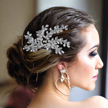 Load image into Gallery viewer, Bridal Veils &amp; Hair Accessories, Navette Crystal Leafy Vines Wedding Headpiece