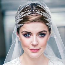 Load image into Gallery viewer, Bridal Veils &amp; Hair Accessories, Dramatic Embellished Crystal Vines Tiara