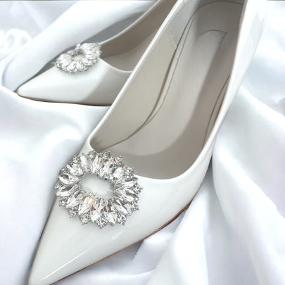 Wedding shoes, Oval Sparkly Rhinestone Bridal Shoe Decorative Clips