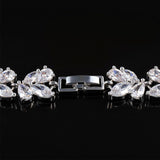 Vintage Exquisite Floral AAA+ Cubic Zirconia Bridal Jewelry Set, Highly Sparkling