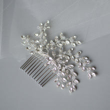 Load image into Gallery viewer, Navette Crystals Branches Headpiece Hair Comb, Bridal Headpiece, Wedding Hair Accessories