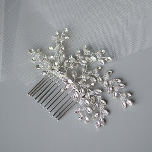 Bridal Veils & Hair Accessories, Navette Crystal Leafy Vines Wedding Headpiece