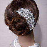 Vintage Rose Rhinestones Silver Bridal Headpiece, Wedding Hair Accessories, Bride, Bridesmaids
