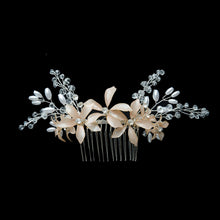 Load image into Gallery viewer, Nail Polish Flowers Handmade Bridal Headpiece in Nude