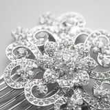 Spiral Exquisite Floral Rhinestones Silver Wedding Headpiece, Bridal, Bridesmaids
